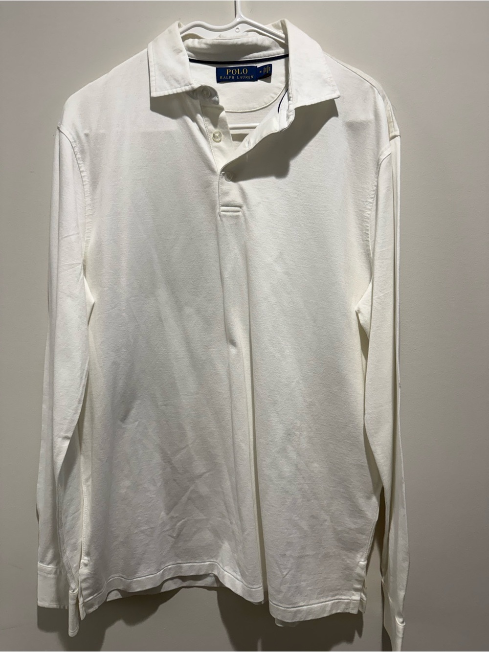 Ralph Lauren White Long Sleeve Polo Shirt